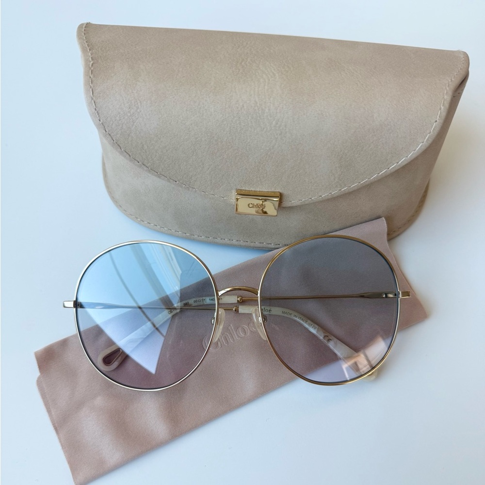 Chloé Gold Azure Lilac Sunglasses